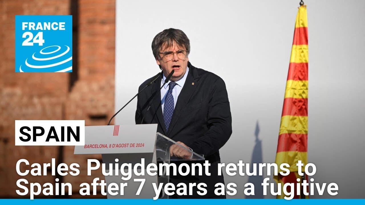 Carles Puigdemont, ex-Catalan leader, returns to Spain after nearly 7 years as a fugitive