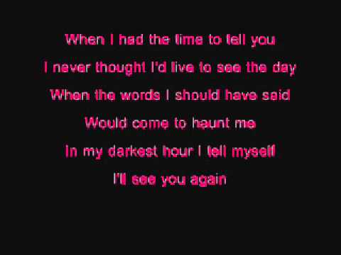 Westlife I Ll See You Again Lyrics YouTube