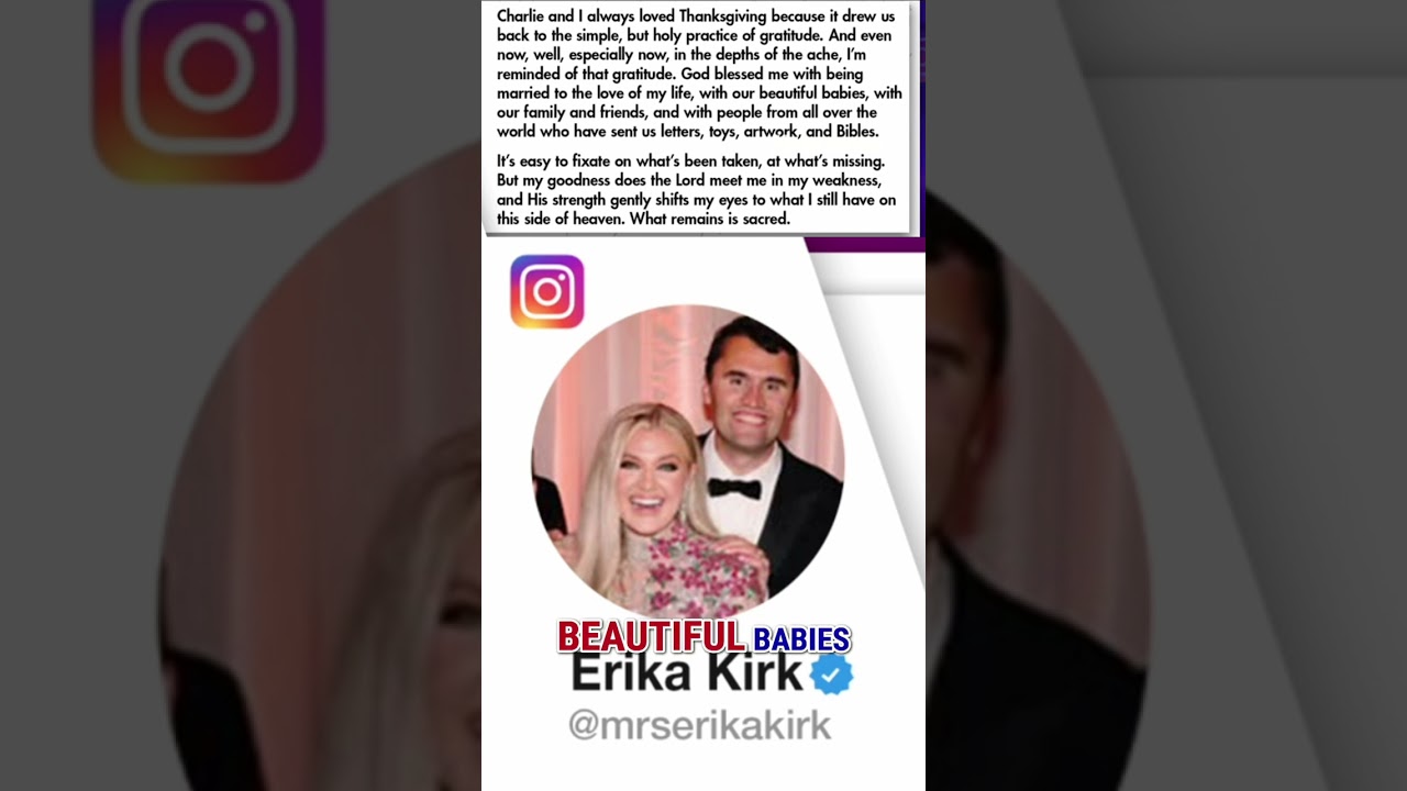 Erika Kirk shares heartfelt Thanksgiving message: 'God blessed me' #shorts