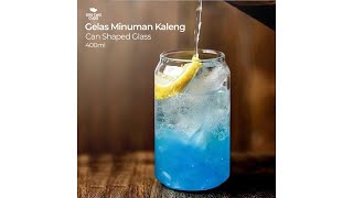 Pratinjau video produk One Two Cups Gelas Minuman Kaleng Can Shape Glass 400ml - CXX186