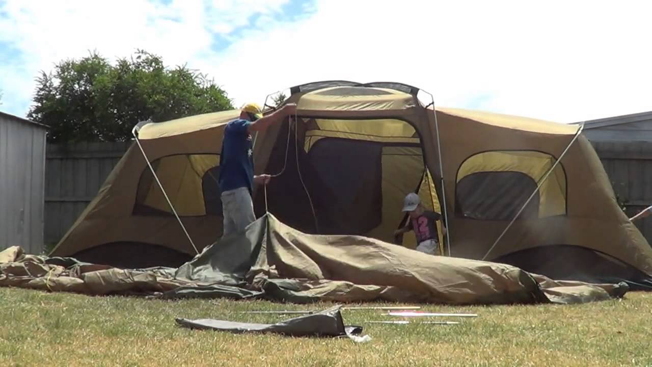 Put up a coleman tent FAST YouTube
