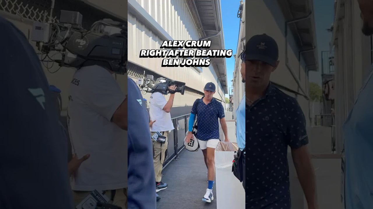 Alex Crum upsets Ben Johns! ๐คฏ๐ After match interview ๐ค #pickleball