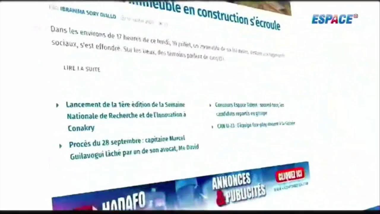 🔴 Le 22 Heures - JT du 17 Novembre 2023 • ESPACE TV GUINEE