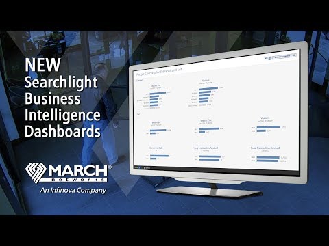 Watch this video demo with March Networks Product Manager Douglas Wong to see how new dashboards and reporting features available in Searchlight 4.6 help enterprise customers analyze and compare business analytics and video data across multiple sites quickly and easily. Watch this video demo with March Networks Product Manager Douglas Wong to see how new dashboards and reporting features available in Searchlight 4.6 help enterprise customers analyze and compare business analytics and video data across multiple sites quickly and easily.