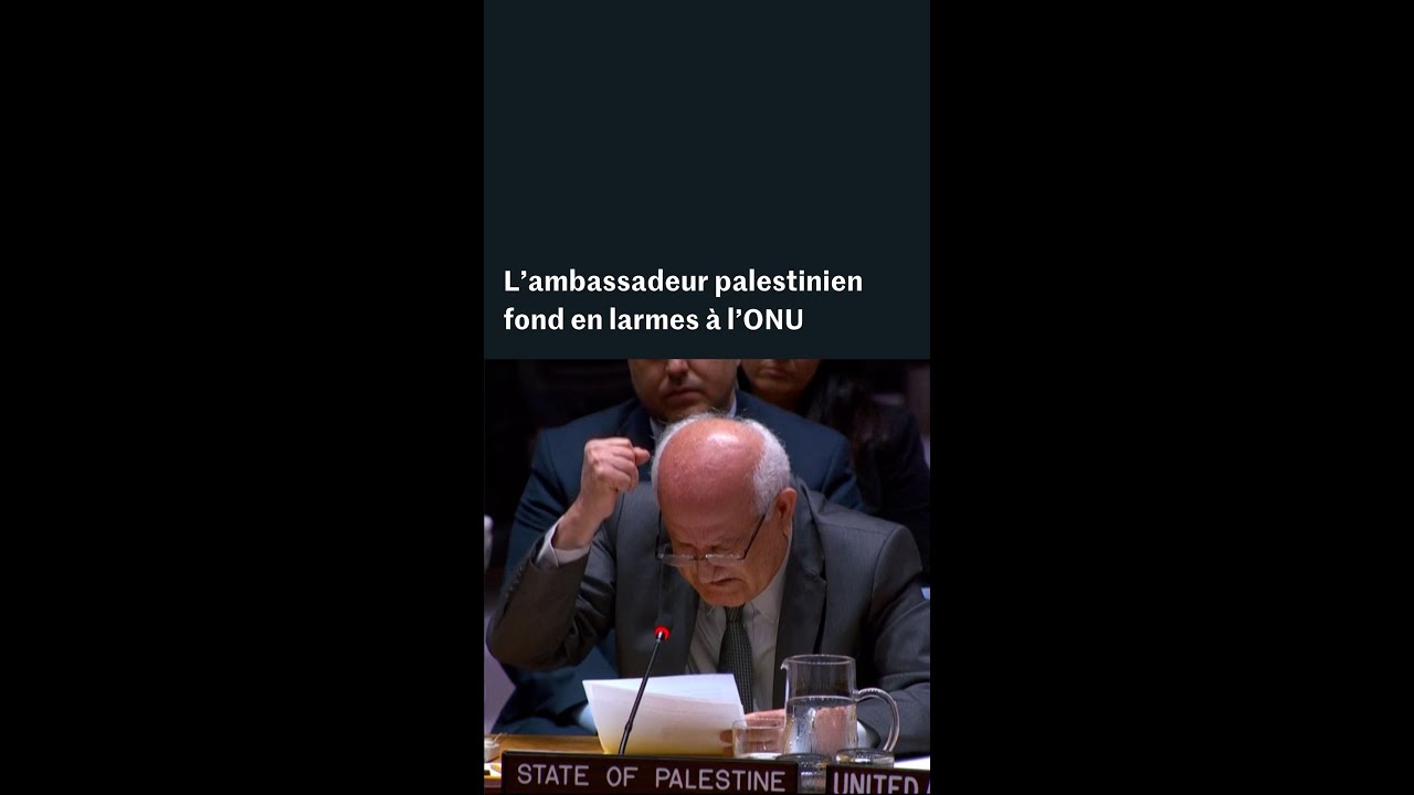 L’ambassadeur palestinien à l’ONU fond en larmes en décrivant la mort d’enfants dans la bande de Gaz