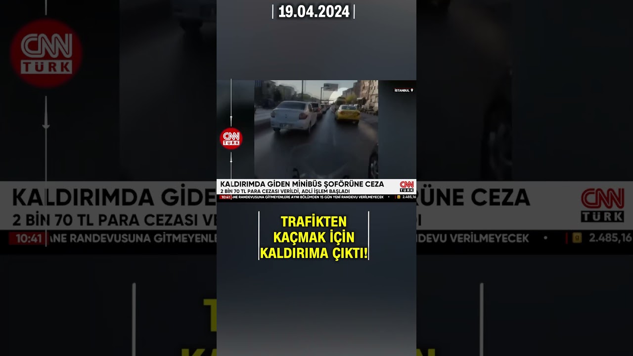 Kaldırımda Giden Minibüs Şoförüne Ceza! | CNN TÜRK