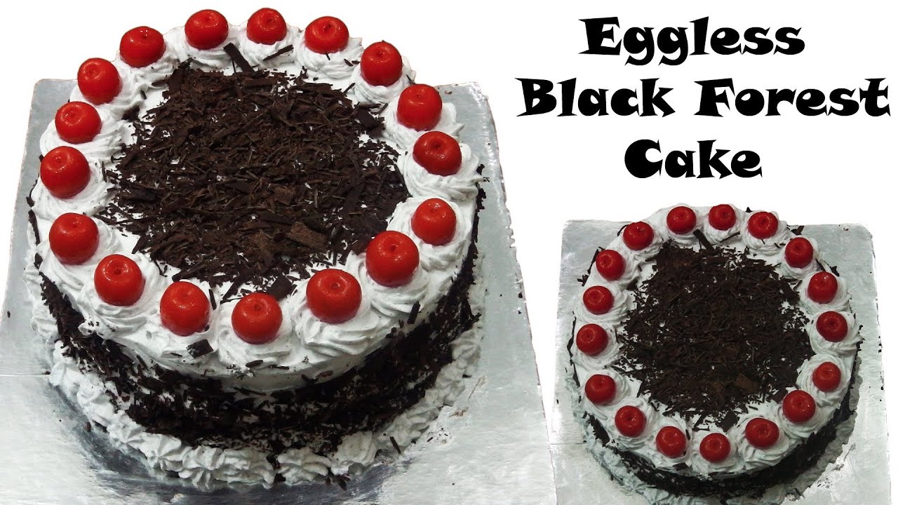 Eggless Black Forest Cake Recipe Oven Recipe Without Condensed Milk 