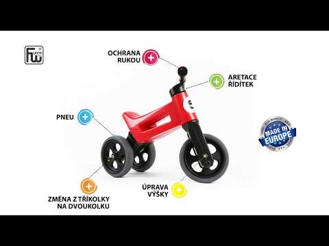 Odrážedlo FUNNY WHEELS Rider SuperSport fialové 2v1+popruh, výš. sedla 28/30cm nos 25kg 18m+ v sáčku