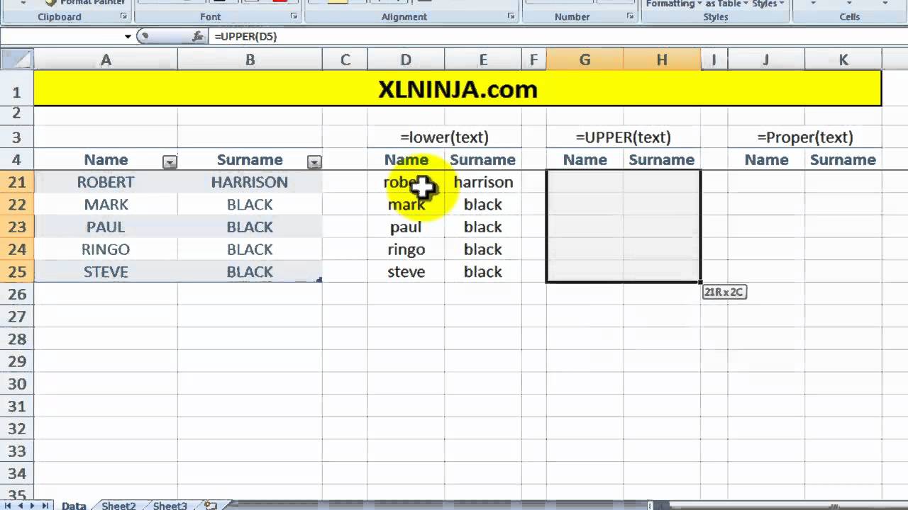 How To Convert Selected Text To Uppercase In Excel