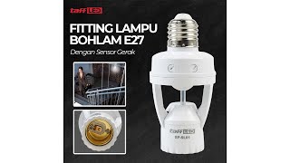 Pratinjau video produk TaffLED Fitting Lampu Bohlam PIR Sensor 2000 LUX 240V 60W E27 - SP-SL01