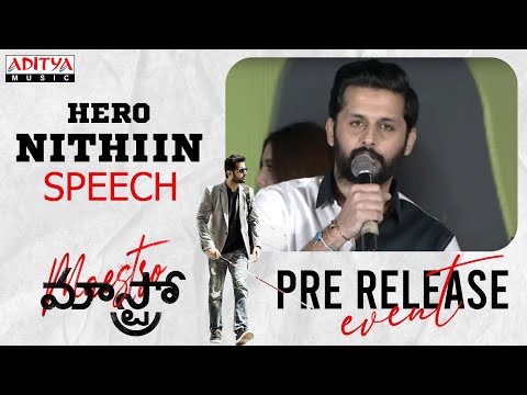 I was fearful of singer Mangli's role in Maestro film, says Nithiin at pre-release event I was fearful of singer Mangli's role in Maestro film, says Nithiin at pre-release event