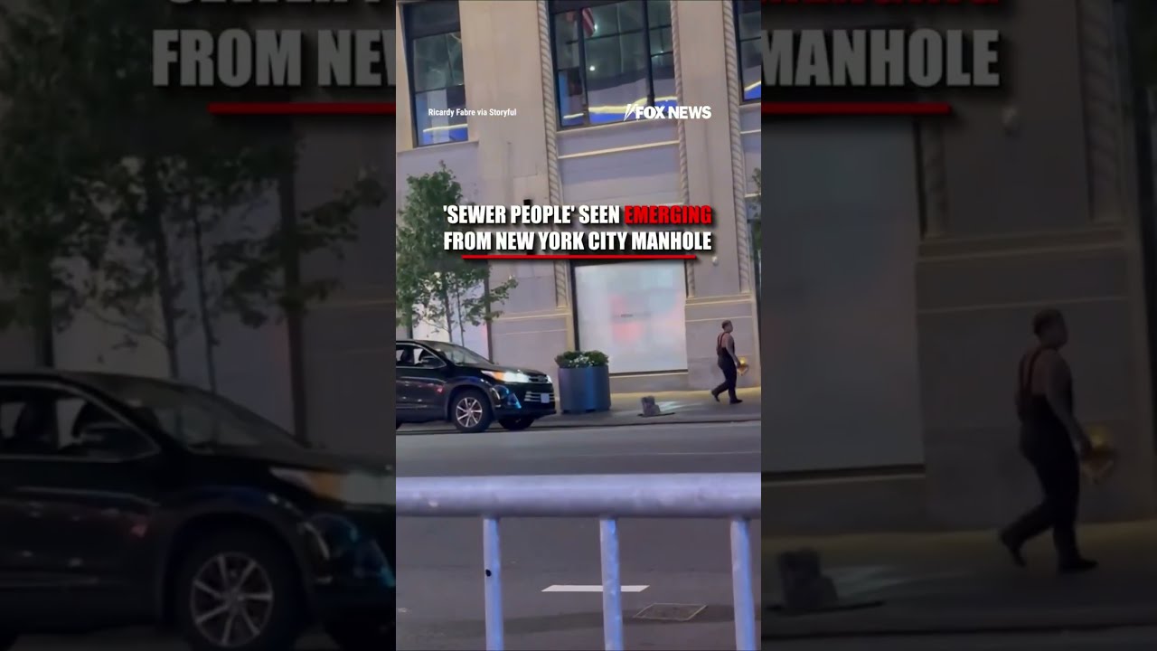 WATCH: 'SEWER PEOPLE' seen emerging from NYC manhole #shorts #us #NYC #foxnews
