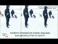 Tourists rescued from Xinjiang avalanches: A heart-stopping journey | China | News9  - 01:44 min - News - Video