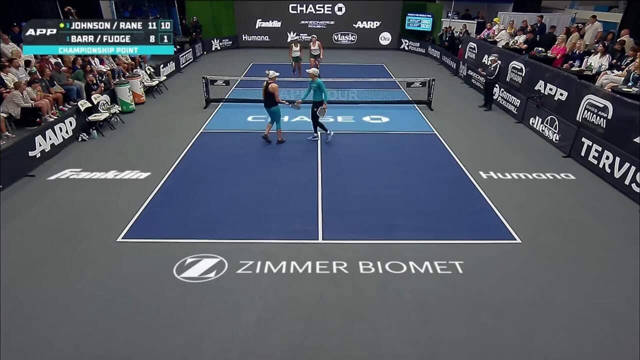 Match Point Between Johnson/Rane vs Barr/Fudge | APP Tour | Miami | Pickleball