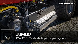 Short-chop chopping system POWERCUT on JUMBO loader wagons