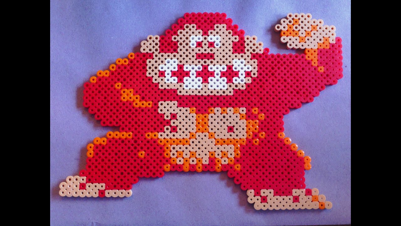 How to Make an 8Bit Donkey Kong Perler Bead Sprite YouTube