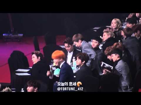 160114 서울가요대상 EXO, BTOB 분들 수상소감에 빵 터지는 엑소 (FULL FOCUS) 종인이는 치킨 얘기에 멈칫ㅠㅠㅋ