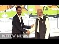 Modi @ Google office with CEO Sunder Pichai