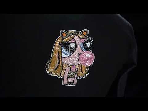 Colorful Power-Puff Girl Beeds Embroidered Patch