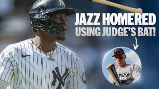 Jazz Chisholm Jr. USES Aaron Judge's bat to hit 3-run homer for Yankees! | MLB Highlights