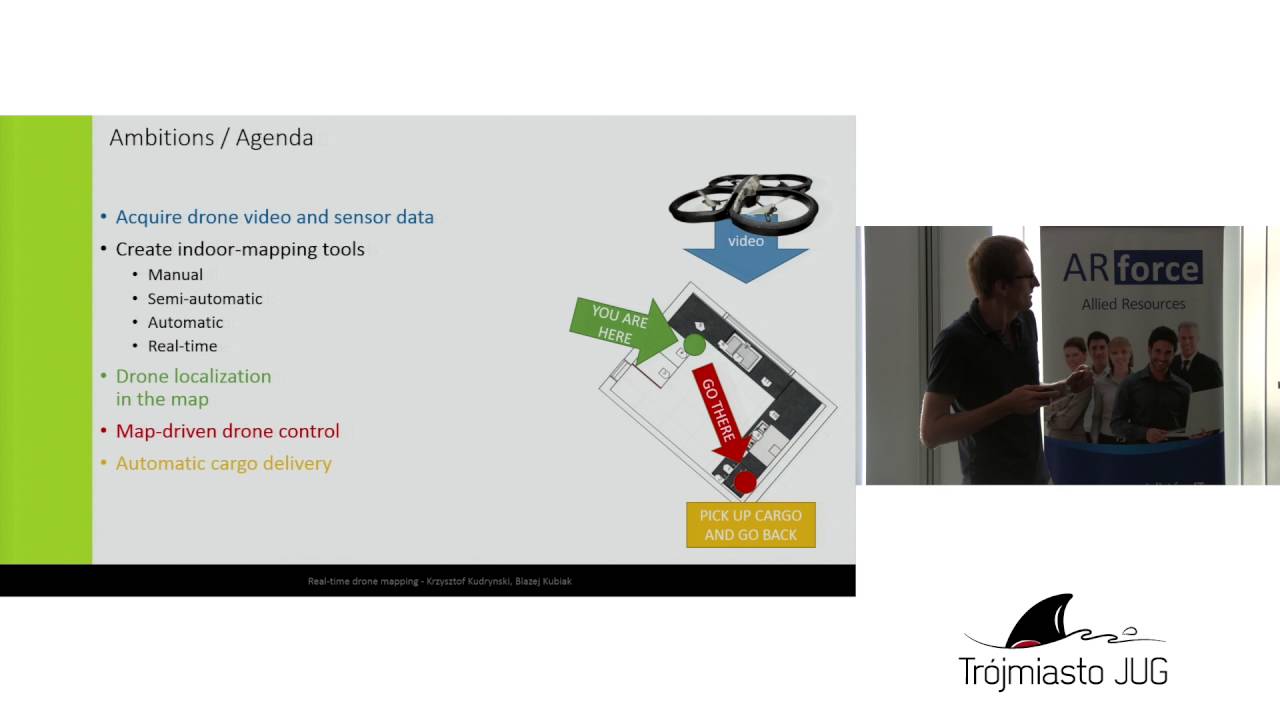 Krzysztof Kudryński i Błażej Kubiak - Real-time mapping with the drone - Trójmiasto JUG [23.08.2016]