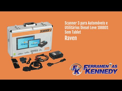 Jogo de Scanner 3 Automotivo com Kit Diesel sem Tablet Raven - Vídeo explicativo