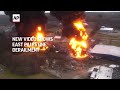 New video shows aftermath of Ohio train derailment in East Palestine  - 01:00 min - News - Video
