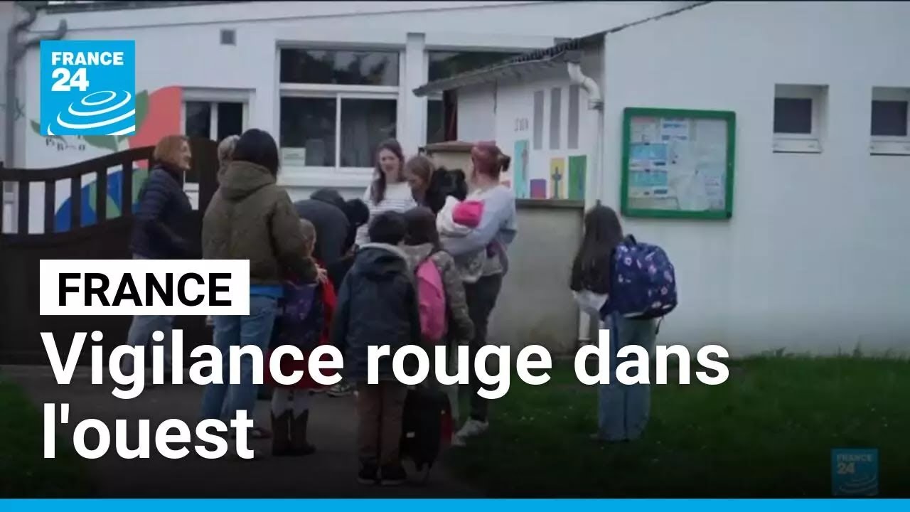 Crues : rentrée scolaire quasi "normale", vigilance rouge maintenue dans l'ouest • FRANCE 24