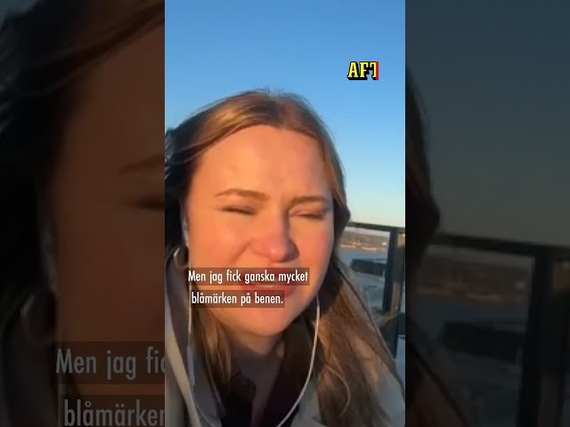 Här flyger Sofie i skidliften: ”Fick lindrig hjärnskakning”