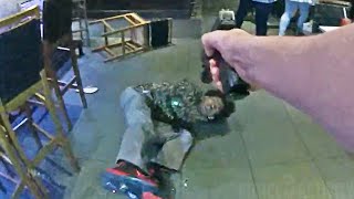 Bodycam Footage of Police Shooting Armed Man at a Restaurant in Atlanta, Georgia