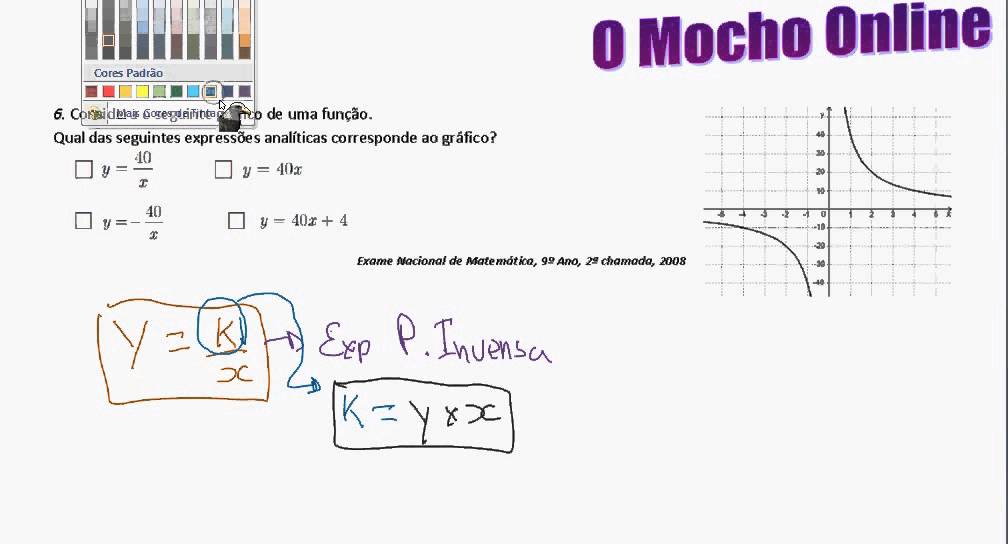 Proporcionalidade Inversa Expressão Algebrica 9º Ano Youtube