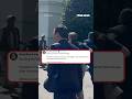 MOVE IT OR LOSE IT! Reporters scrambled after Trump called an impromptu press gaggle. 🏃‍♂️