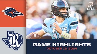 Game Highlights: UTSA vs Rice (October 12, 2024)