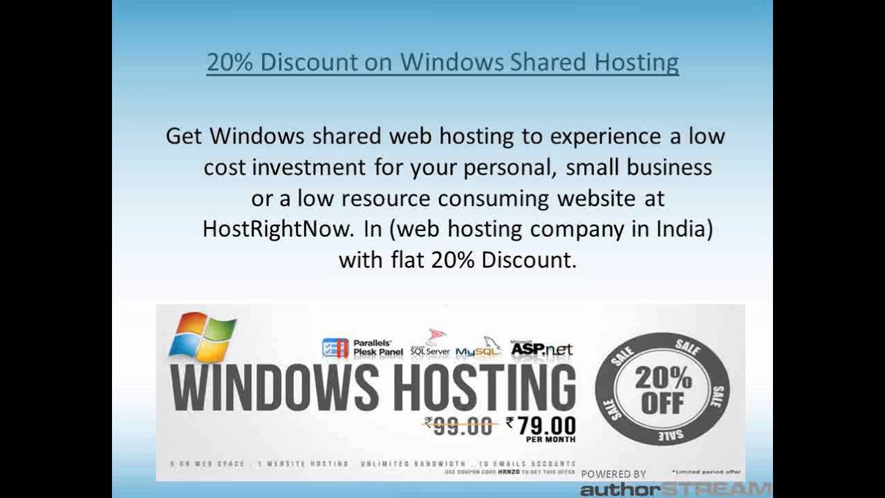 Discounts on Shared, Reseller, Dedicated servers and VPS Hosting at HostRightNow.in - YouTube