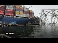New video shows collapsed bridge, damaged ship in Baltimore  - 00:30 min - News - Video