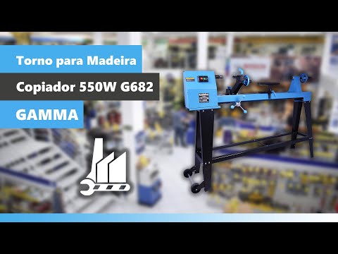 Torno Para Madeira Com Copiador 550W G682/BR Gamma 110/220V - Vídeo explicativo