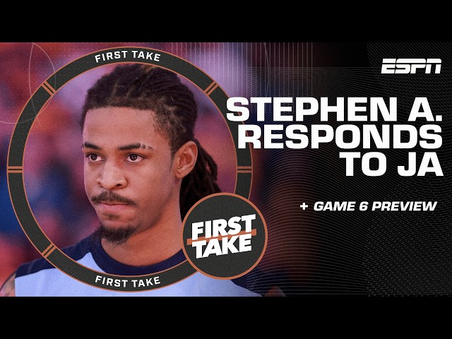 Stephen A. addresses Ja Morant's comments about Memphis 👀 + NBA Finals Game 6 preview 🍿 | First Take