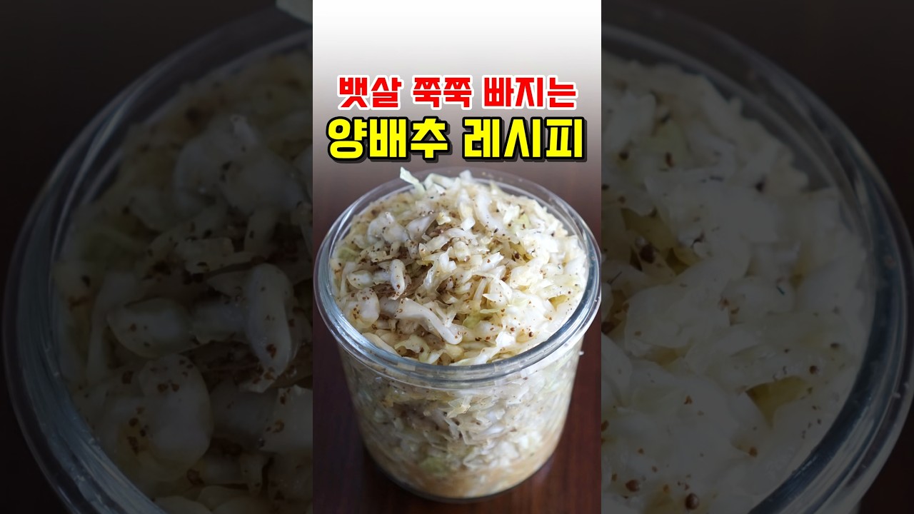 양배추 한통 순삭하는 양배추요리! 뱃살 쭉쭉 빠지는 양배추 들깨무침 레시피
