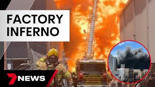 Four injured as a paint factory explodes in flames in Melbourne's southeast | 7 News Australia