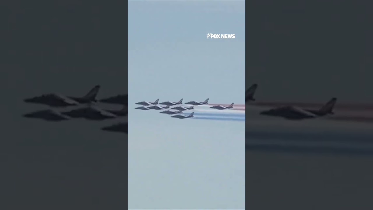 SEE IT: French fighter jets fly over Washington in rare tribute to America’s 250th birthday #shorts
