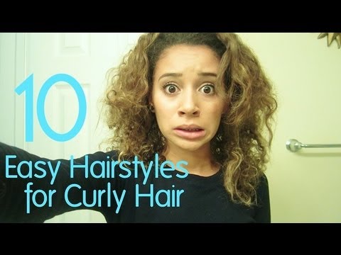 10 Easy Hairstyles for Curly Hair - YouTube