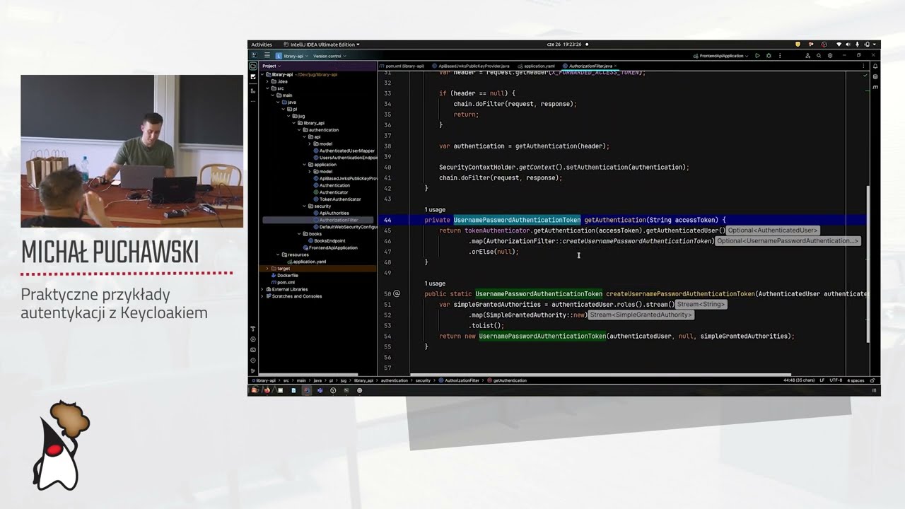 Toruń JUG #73 - "Praktyczne przykłady autentykacji z Keycloakiem" - Michał Puchawski