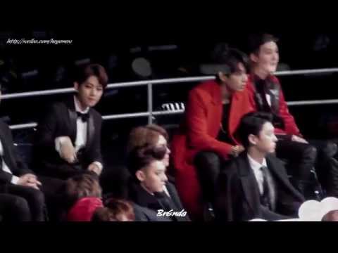 141203 MAMA in HK BaekHyun Recation to Girl dance
