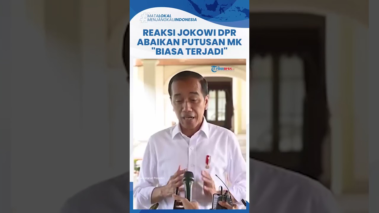 Respons Presiden Jokowi DPR Abaikan Putusan MK soal Ambang Batas Pencalonan Pilkada: Biasa Terjadi