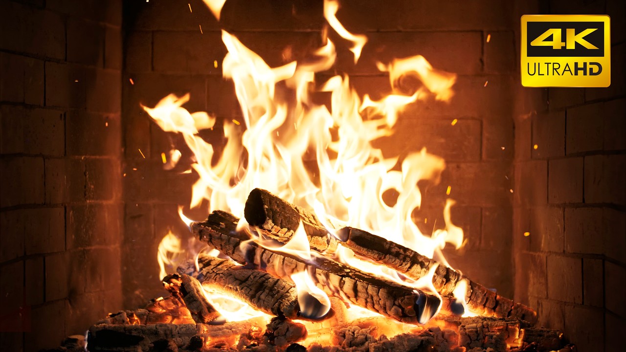 🔥 Crackling Fireplace with Peaceful Fire Sounds and Dim Room Glow to Calm Your Mind Before Sleep