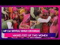 Shivraj Singh Chouhan Washes Feet Of Women In Burhanpur, Madhya Pradesh