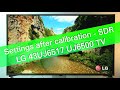 LG 43UJ6517 UJ6500 UHD TV -  SDR picture settings