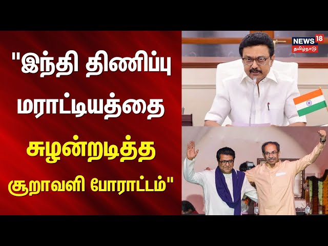MK Stalin | "இந்தி திணிப்பு - மராட்டியத்தை சுழன்றடித்த சூறாவளி போராட்டம்" - முதலமைச்சர் | Hindi
