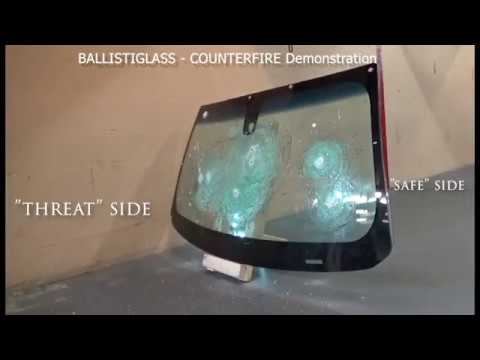 Ballistic glass COUNTERFIRE Demonstration - fire back at the attacker | BALLISTIGLASS