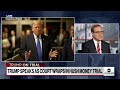 Trump reacts to opening statements in hush money trial  - 06:20 min - News - Video
